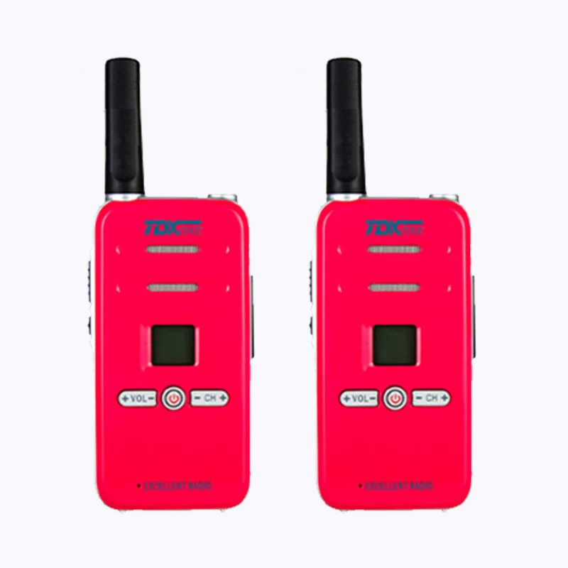 Комплект из 2 предметов, новинка, мини TDXONE TD-Q7 иди и болтай Walkie Talkie “иди и 5 Вт 16CH UHF400-480MHz КПК Удобный 7 цветов подходит для Baofeng Uv-5r UV82UV-82 - Цвет: 2 Red