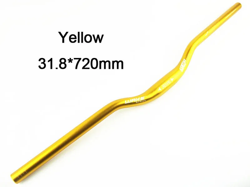 yellow Алюминиевый сплав, руль для велосипеда, Сверхлегкий, для горного велосипеда, стояк, для шоссейного велоспорта, аксессуары, запчасти, разные цвета, 31,8 мм - Цвет: yellow