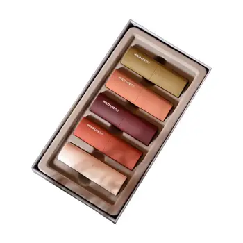 

5 Colors Matte Lipstick Set Fog Velvet Lip Gloss Moisturizer Lip Stick for Girls