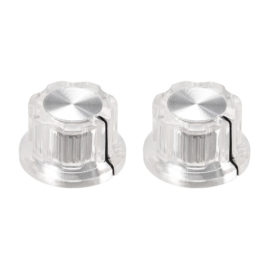 

uxcell 2pcs 6.4mm Shaft Hole Potentiometer Volume Control Rotary Knobs Effect Pedal Knobs Clear