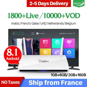 

Leadcool IPTV France Arabic Box Android 8.1 QHDTV 1 Year Code IPTV Spain France Arabic Tunisia Netherlands Belgium IPTV Top Box