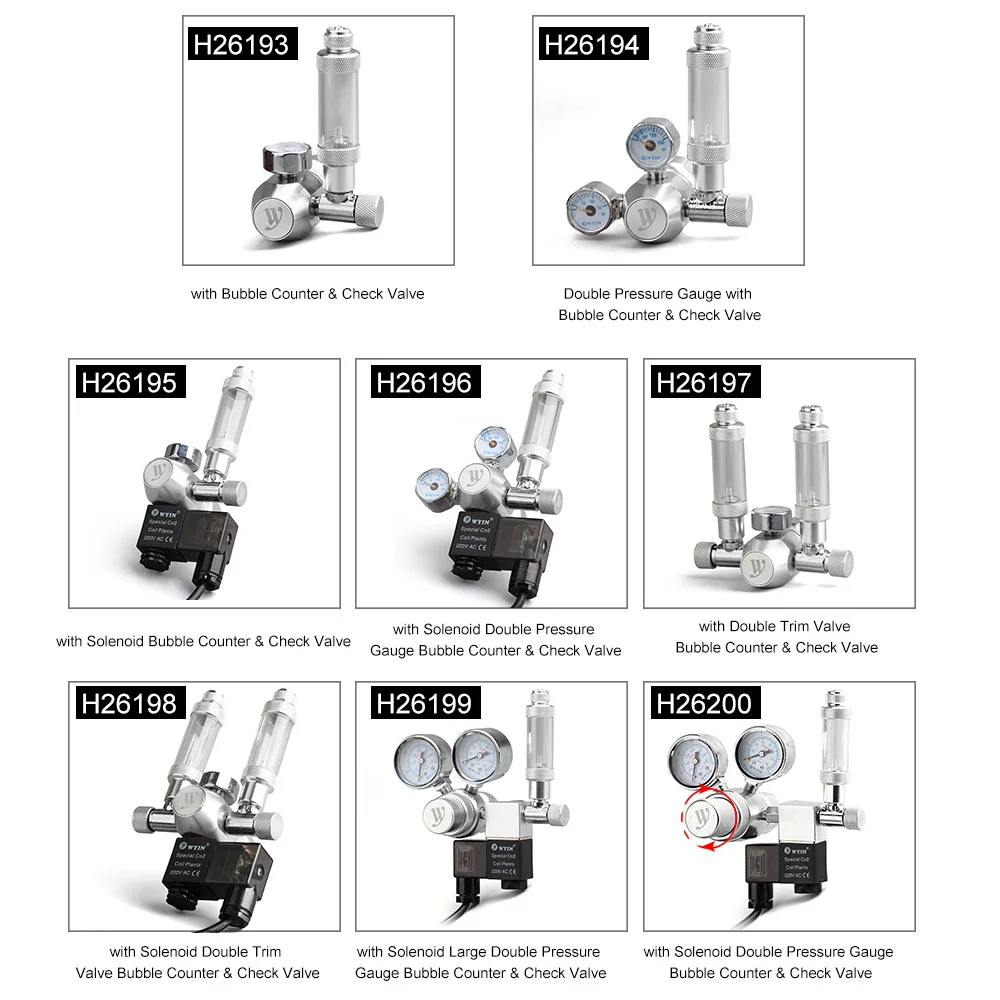Аквариум CO2 регулятор W21.8 G5/8 220V электромагнитный клапан проверить аквариумный клапан регулятор для аквариума инструмент CO2 Управление
