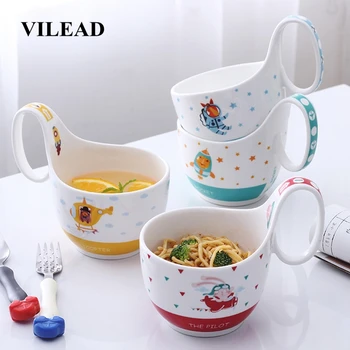 

VILEAD 400ml Ceramic Mug Creative Children's Cosmic Animal Cup Coffee Milk Cup Cute Breakfast Oatmeal Cup Birthday Present Gifts