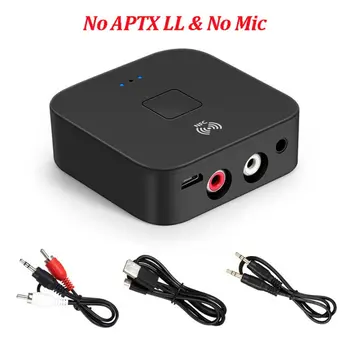 

RCA Audio Receiver APTX LL 3.5mm 3.5 AUX Jack Music Wireless Adapter With Mic NFC For Car TV Speakers Auto ON/OFF