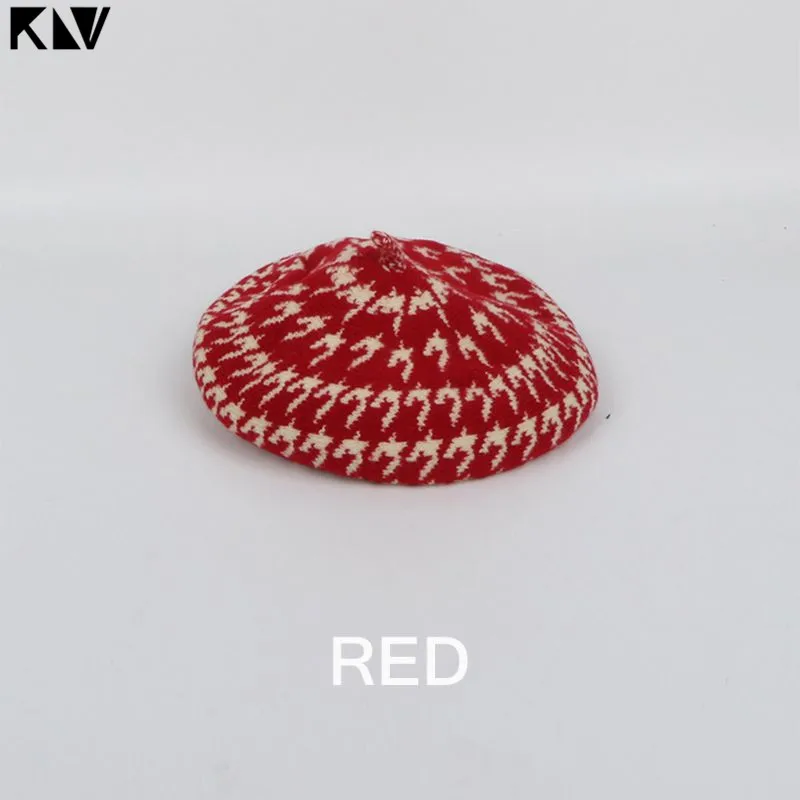 KLV женская шапка на осень зиму мягкий вязаный берет теплая Мода Алиса Лолита маляр вязаная шапка