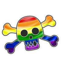 Hot Personality Pirate Style Skull Crossbones with Lgbt...
