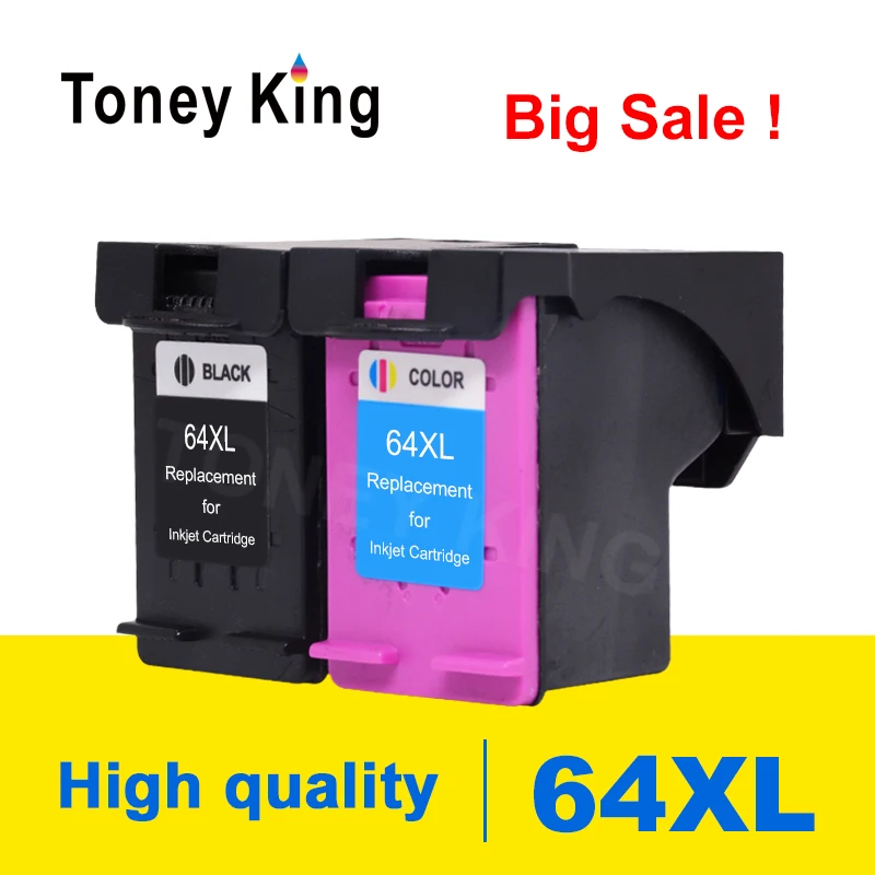 Toney King 64xl Ink Cartridge Compatible For Hp 64 Xl Works With Hp