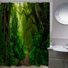 

Forest Natural Scenery Shower Curtains High Quality Waterproof Shower Curtain Tree landscape Bathroom Curtain Polyester Fabric