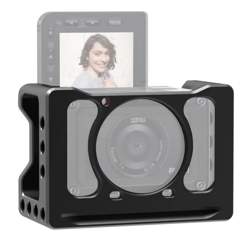 Подходит для sony RX0 II клетка для камеры микрофон VLOG Держатель Прочный черный клетки для камеры