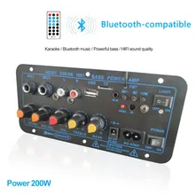 AC 220V 12v 24v AUX Digital compatible con Bluetooth tablero amplificador Stereo Subwoofer placa amplificadora de potencia para 8-altavoz de 12 pulgadas