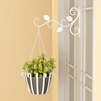 

Home Garden Hanger Plant Hook Decorative Accessories Modern Office Hanging Basket Living Room Iron Flower Pot Holder Patio