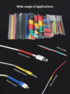 164 шт Термостойкие термоусадка трубка, Изоляционная оболочка из полиолефина 2: 1 Термоусадочная упаковка