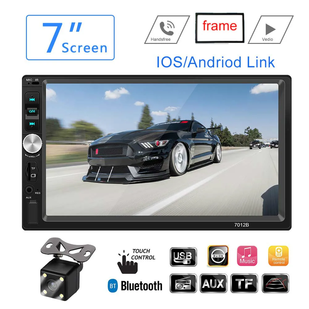 Радио автомобиля общие модели 7 ''Авторадио сенсорный экран 2 Din плеер Bluetooth аудио стерео Поддержка камеры заднего вида