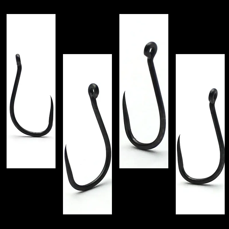 20PCS Coating Carp Fishing Line Hook High Carbon Steel Short curved shank  Barbless Hook 6/8/10 Carp Fishing Hooks