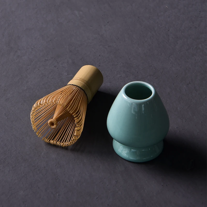 LUWU traditional matcha sets natural bamboo matcha whisk ceremic bowl whisk holder japanese style tea sets