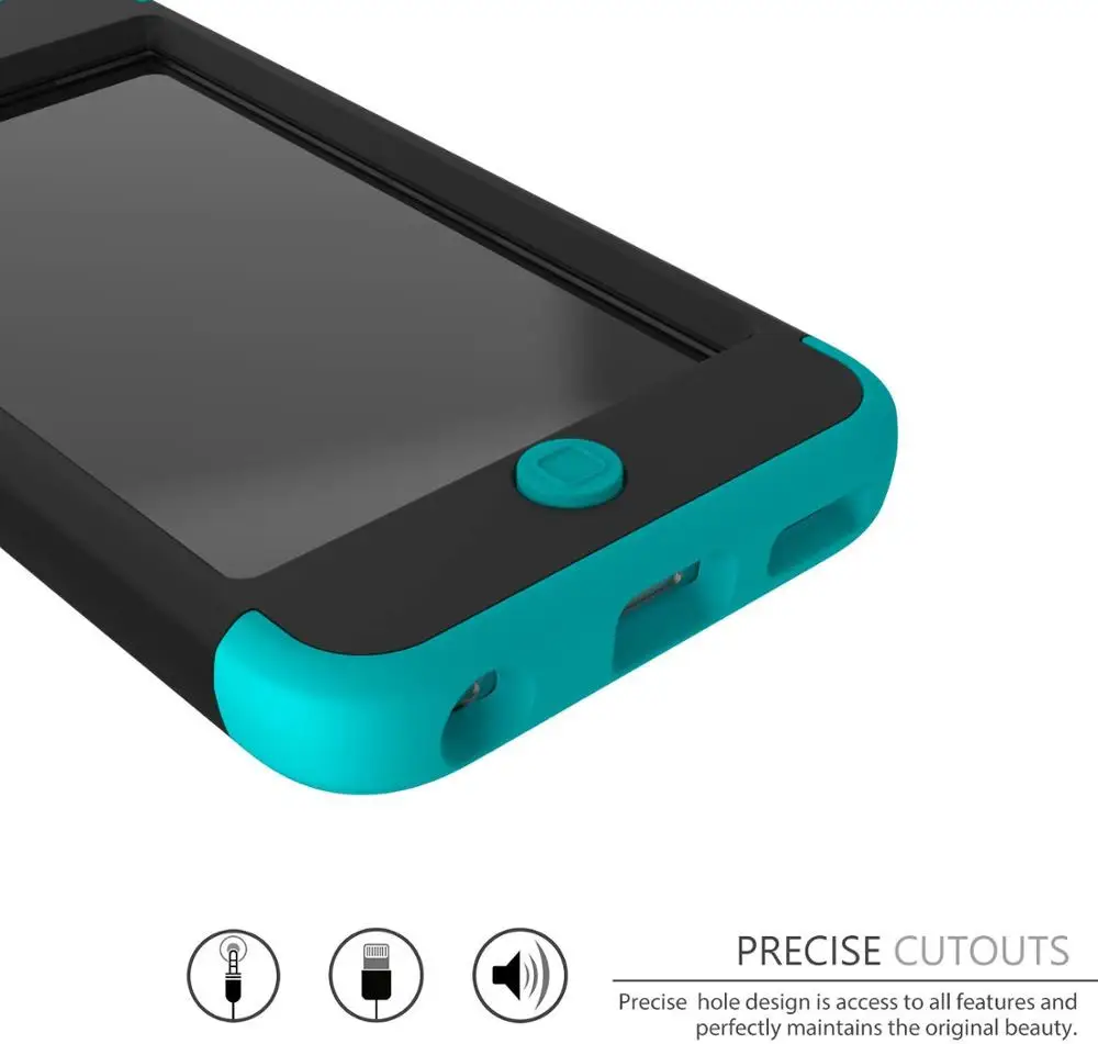 Для iPod Touch 7/Touch 6 Чехол, ударопрочный защитный чехол с двухслойным жестким ПК+ силикон