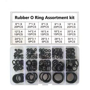 

200pcs/Box Rubber O Ring Assortment Kit Oring Washer Gasket Sealing Watertightness O-Ring Pack 15 Size Silicone Rubber Rings Set