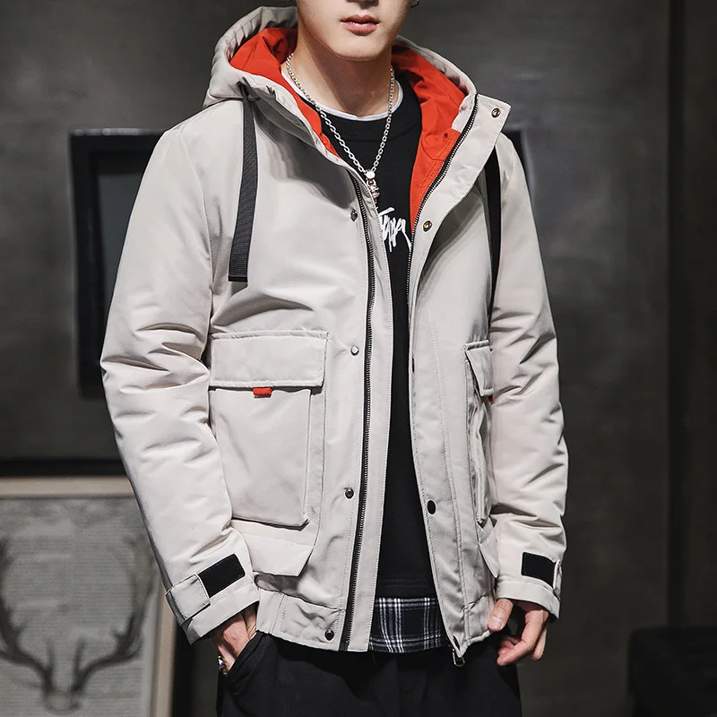 Thick and Warm Hooded Cotton-padded Jacket for Fall/winter New Leisure Wide and Short Outdoor Cold-proof All-match Jacket
