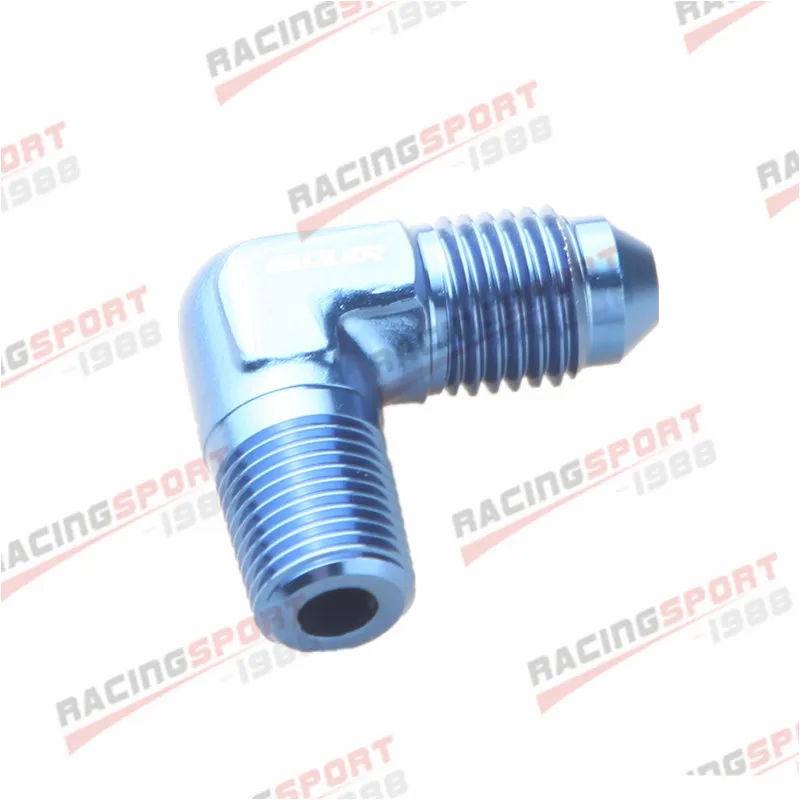 1/4 NPT SWIVEL to AN4 JIC Flare 90 DEGREE ELBOW Oil Fuel Hose Fitting Adapter 