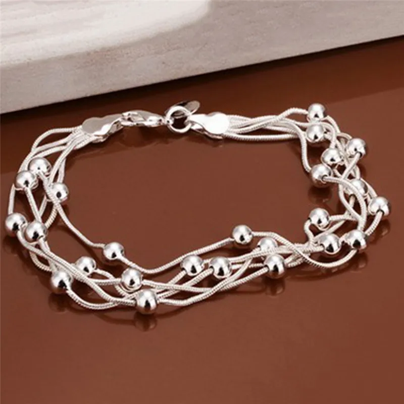 imixlot Five Rows Metal Bracelets Exaggerated Multi-layer Bracelets Unisex Jewelry Fashion Bangles