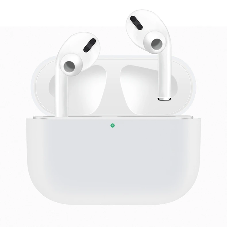 Для AirPods Pro силиконовый чехол для зарядки наушников Защитный чехол Беспроводная Крышка для наушников AirPods3 аксессуары - Цвет: white