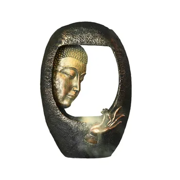 

110V220V Lucky Buddha Statue Crafts Creative Buddha Head Bonsai Water Humidifier Zen Home Living Room Floor Decorations Ornament