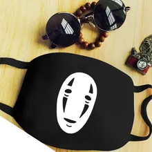 Анти-пыль маска рот маска Аниме 3 слоя маска Забавный мультфильм Узорчатая хлопковая ткань Милая Черная ротовая Маска Для Взрослых Подростков Детей