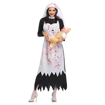 

Sister Adults Women's Nun Halloween Roleplay Cosplay Costume