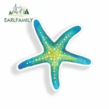 EARLFAMILY 13cm x 12.5cm for Blue Starfish Funny Car Stickers JDM Trunk RV VAN Car Accessories Vinyl Graphics Cartoon Oem