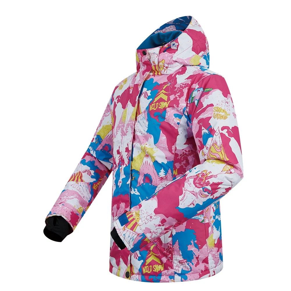 MUTUSNOW Женская лыжная куртка модная водонепроницаемая ветрозащитная куртка для катания на сноуборде