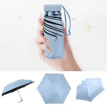 

Pocket Parasol Sun Umbrella Folding Mini Umbrella Rain Women Lightweight Windproof Durable зонт #4C27#N