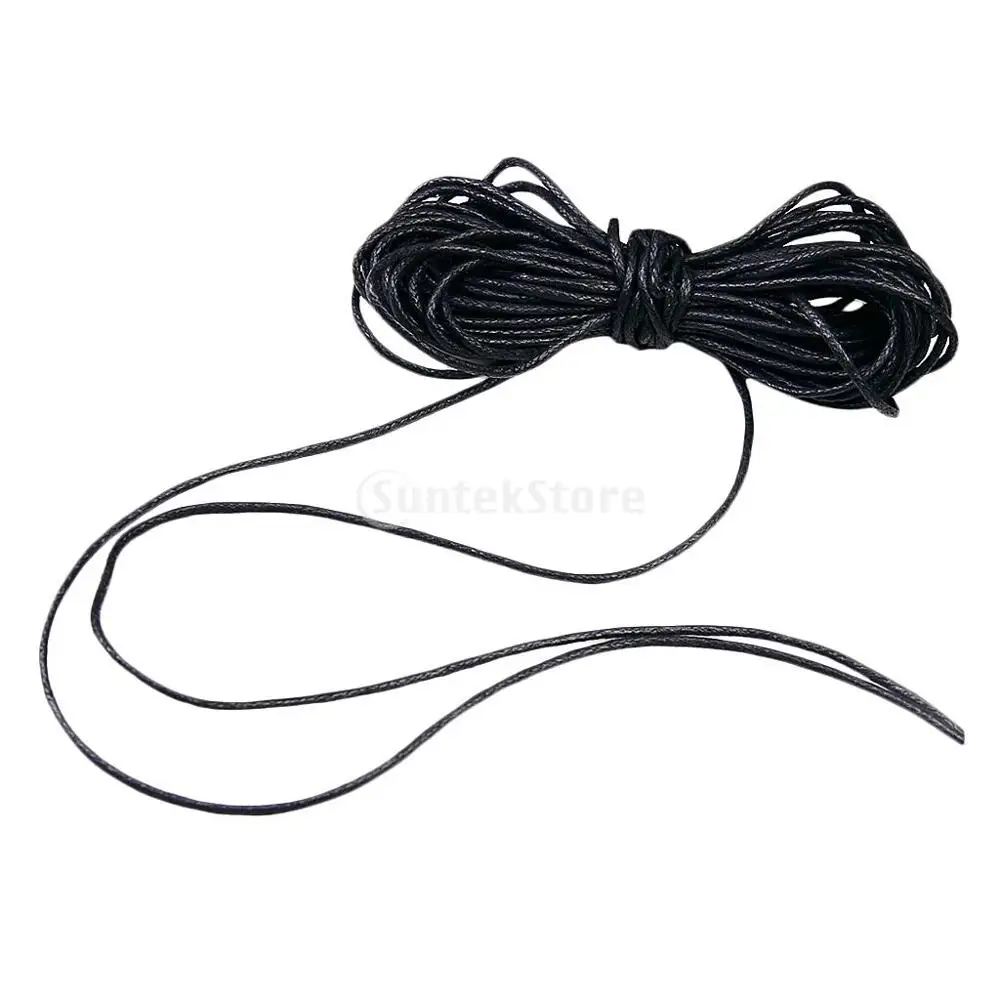 

10 Meters Waxed Cotton 2mm Necklace Bracelet Beading Jewellry Cord String Black