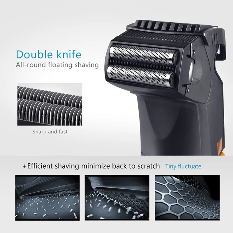 Kemei 2 in 1 Multifunction Electric Shaver and Hair Trimmer 19 Settings Cutting Length Adjustable Reciprocating Powerful Razor 4