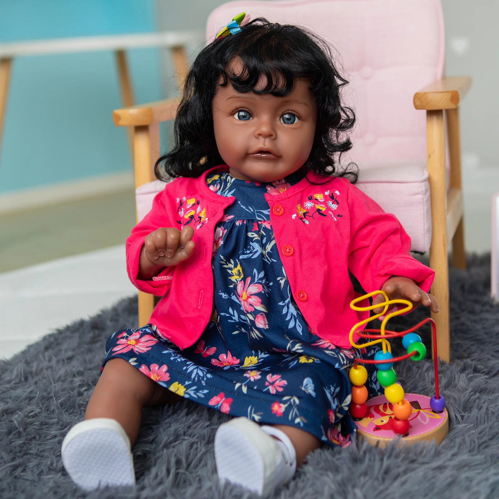 

NPK 24 Inch Reborn Baby Silicone Doll Girl toddler bebe Reborn Cloth Body Doll For Children Princess Toys To Kids gift