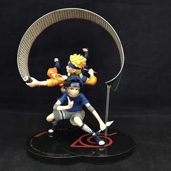

19cm NARUTO-Anime figures Toy Uzumaki-Naruto Uchiha Sasuke Action Model figure collectible Modell Doll Decor toy gifts