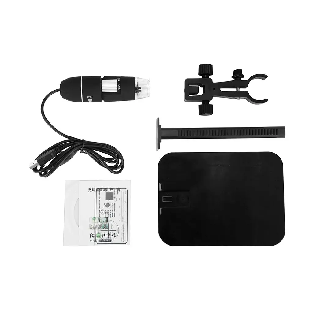 Plugable USB Digital Microscope with Flexible Arm Observation Stand for Windows, Mac, Linux Mini Microscope Camera