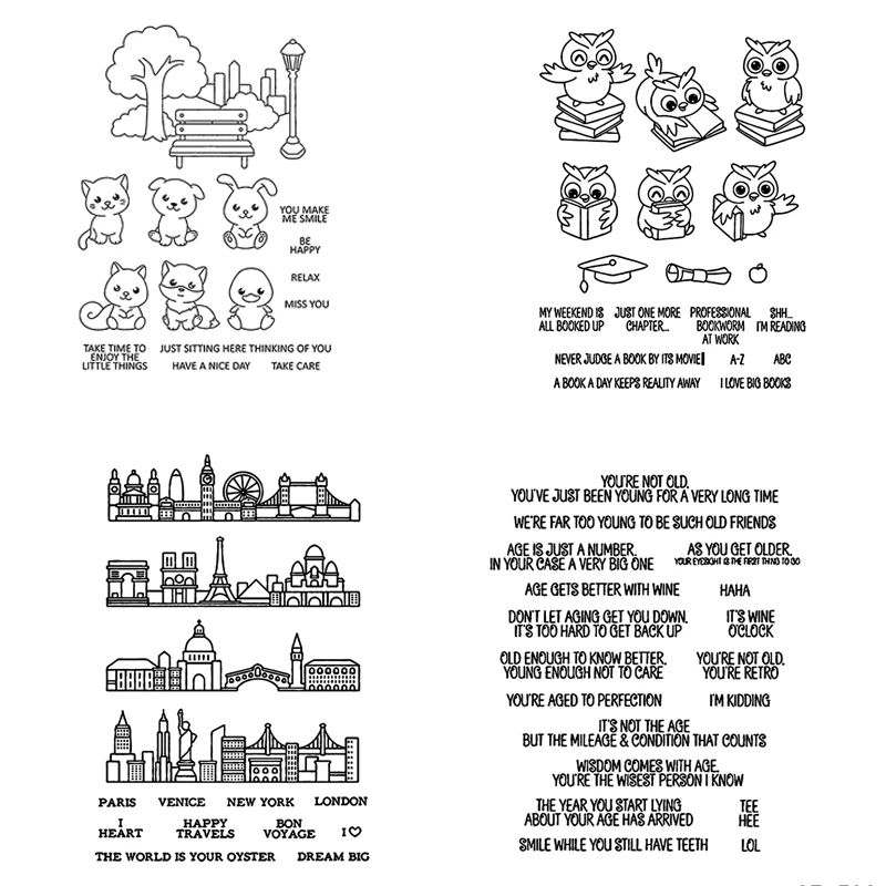 

AZSG Farm scenery Clear Stamps Cutting Dies Set for DIY Scrapbooking/photo Album Decorative Craft10x15cm