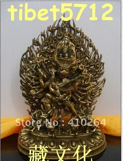 

Tibet Buddhism bronze coated Silver Yamantaka Yab-Yum Buddha Statue