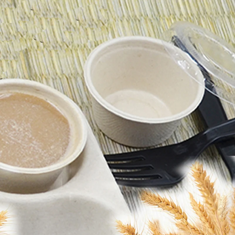 ZEQIU dispomblecompostable контейнер целлюлозы соус чашка подходит для китайской еды макароны и лапши 850 мл/1100 мл - Цвет: 4oz 100pcs