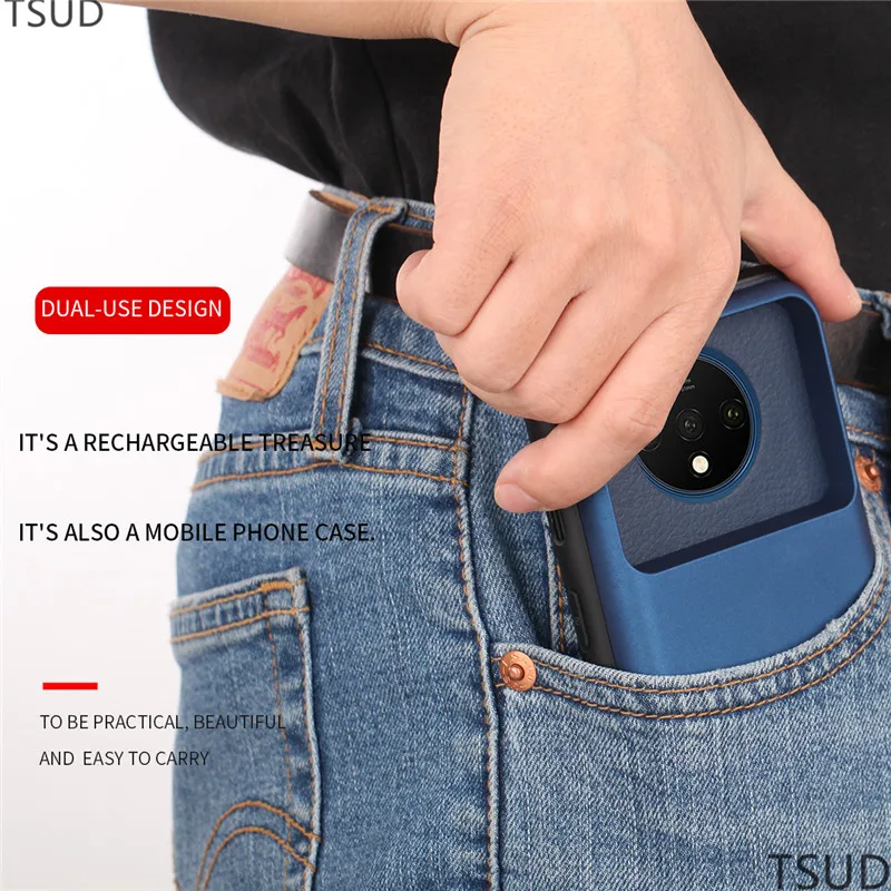 7000 мА/ч чехол с зарядным устройством для Oneplus 7T внешний портативный магнитный беспроводной зарядный чехол для One Plus 7T роскошный