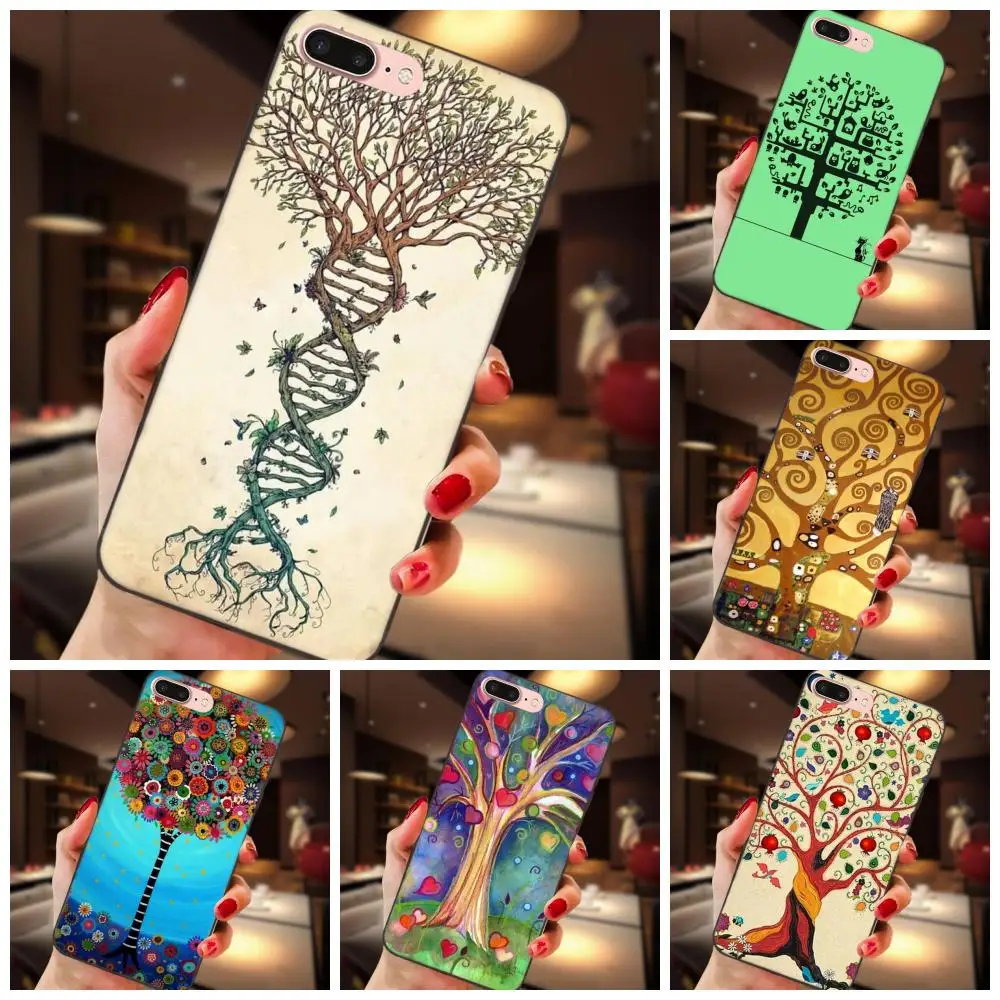 Чехол для телефона из ТПУ Apple iPhone 4 4S 5 5S SE 6 6S 7 8 Plus X XS Max XR Klimt Gustav Art Tree Of Life | Мобильные