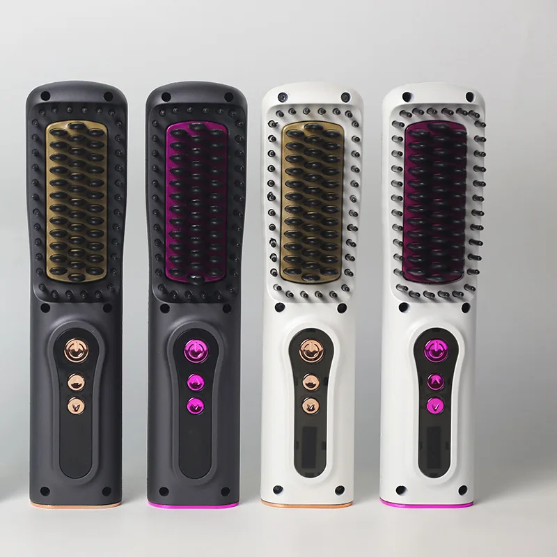 USB Hair Curler Wireless Hair Straightener Comb Rizador De Pelo Curling Iron Tools_voghion.com