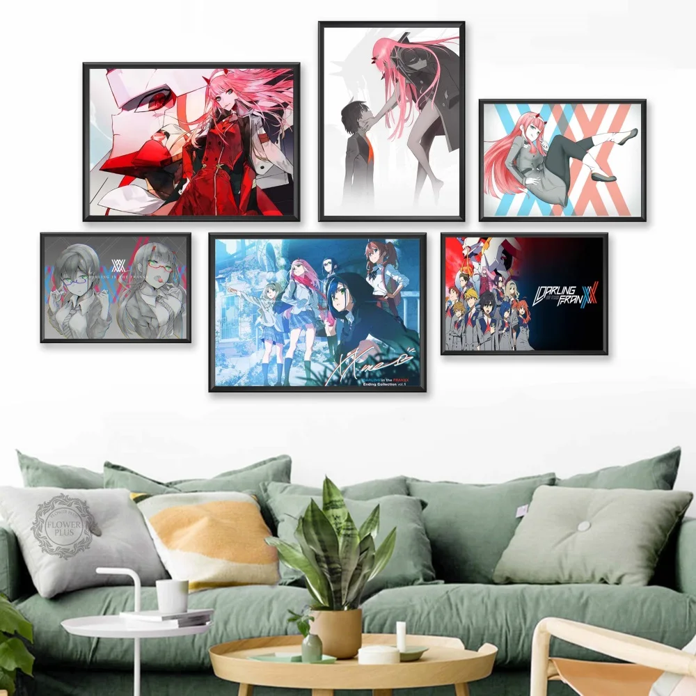 Darling в Franxx сексуальные аниме фигурки Печать на холсте Современные плакаты с живописью настенные картины для Гостиная украшения