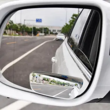 

1 Pair Car Blind Spot Mirror Auto Rear View Mirror Safety Blind Spot Mirror 360 Rotation Adjustable Wide Angle Convex Mirror