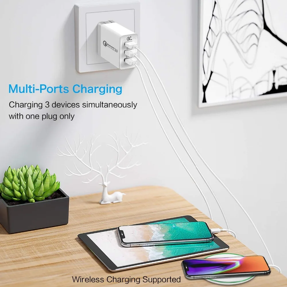 30 Вт USB быстрая зарядка QC 3,0 9 В 2A зарядное устройство для телефона для iPhone 7 8 ЕС США вилка Быстрая зарядка зарядное устройство для samsung Xiaomi huawei