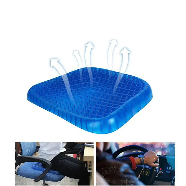 

Universal Car Sofa Cushion Cervical Health Care Pain Release Cushion Breathable Orthopedic Honeycomb Silicone Gel Seat Cushion