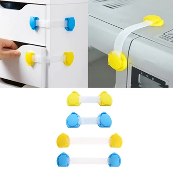 

5Pcs Baby Safety Lock Cabinet Strap Child Lock Child Safety Protection Children Wardrobe Child-Proof Blocker Easy To Use