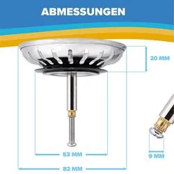 1PCS Kitchen Sink Drain Waste Plug For Blanco Replacement Strainer Waste Plug Basin Drain Filter Bathroom Equipment