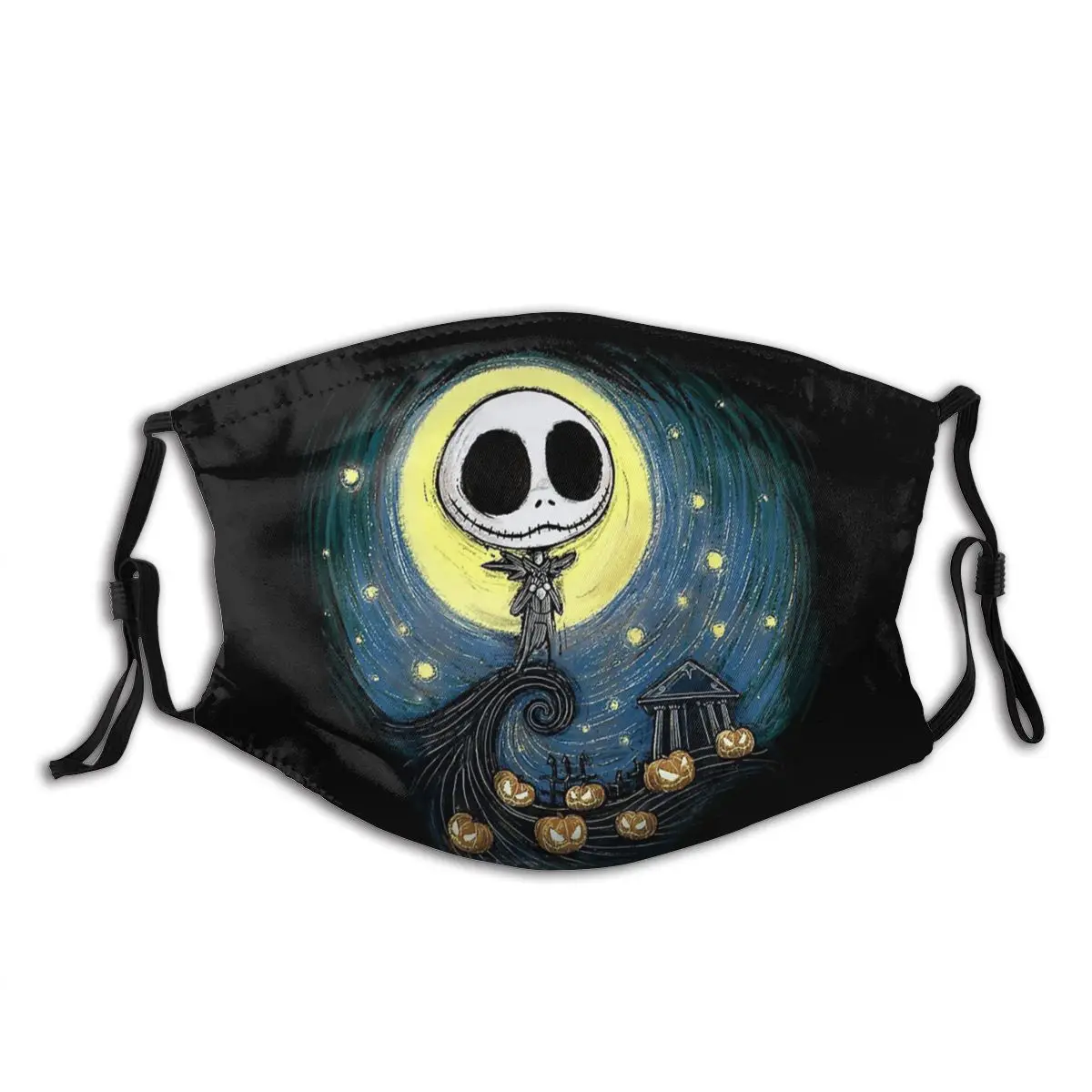 Little Jack Skellington Moon моющаяся маска для лица с фильтром против ветра пыли зимняя