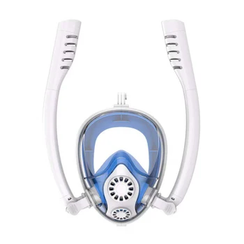 

Double Breath Tube Swimming Mask Full Face Under Water Snorkel Masks Anti-Fog Anti-Leak Snorkeling Diving Mask Antifog